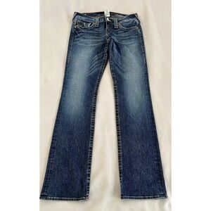 VTG True Religion Billy Women Jeans Bootcut‎ Flap Pockets Cotton Blend Sz 29 USA